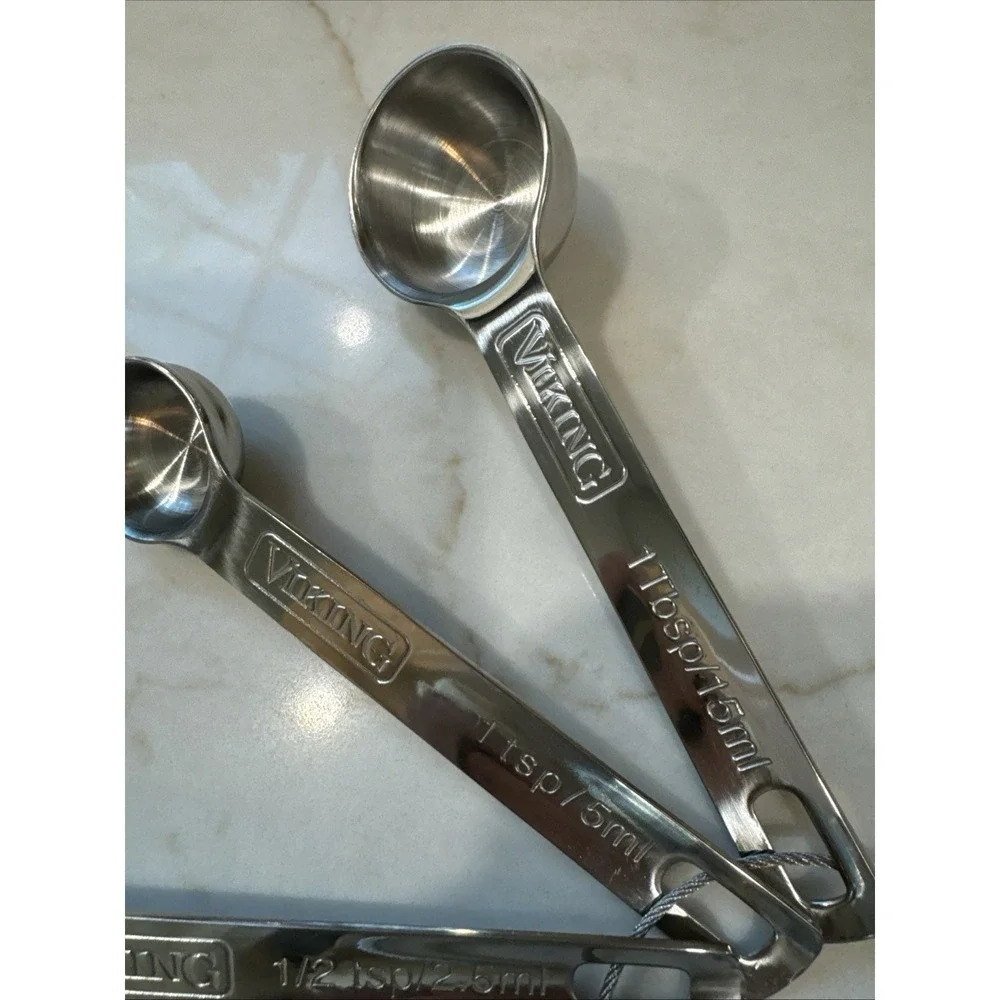 VIKING 4-Piece Stainless Steel Measuring Spoons Set NEW!
